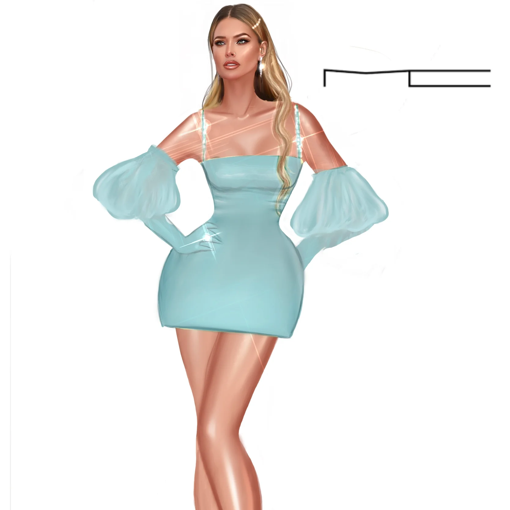 Light Blue Custom Dress